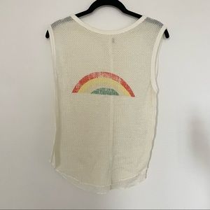 Free People sheer rainbow tank